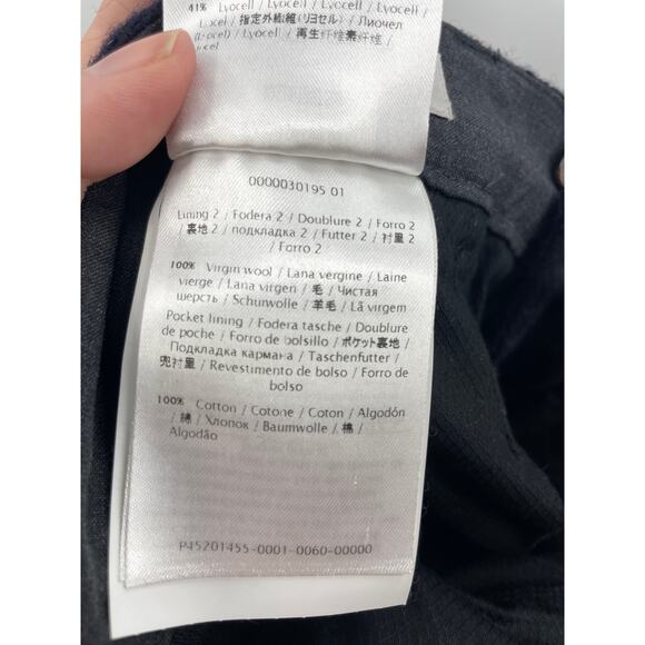 Valentino Pants Mens 38 Dress Slim Tapered Fit Navy Blue Virgin Wool NEW - Picture 6 of 7